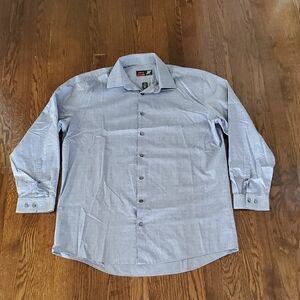 jf j.ferrar Light Blue Men's Long Sleeve Dress Shirt